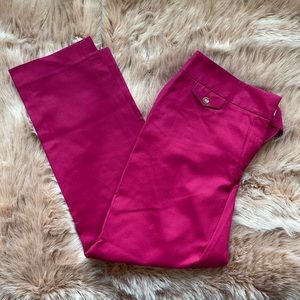 Loft Julie Deep Pink Slacks